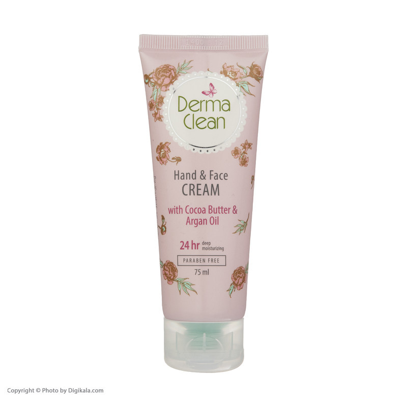 کرم دست و صورت درماکلین حاوی آرگان مدل deep moisturizing حجم 75 میلی‌لیتر
