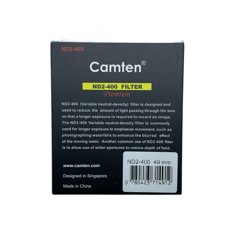 فیلتر لنز مدل CAMTEN-VARIABLE NDX 2-400 - 49MM