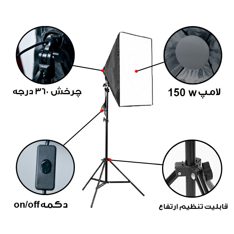 نور ثابت ال ای دی مدل 150W کد 50X70