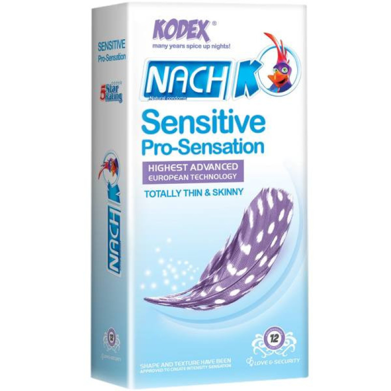 کاندوم ناچ کدکس مدل Sensitive بسته 12 عددی به همراه کاندوم ناچ کدکس مدل Happy lady بسته 10 عددی