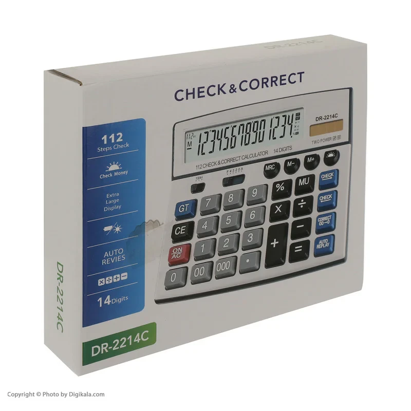 ماشین حساب کاسیو مدل DR-2214C