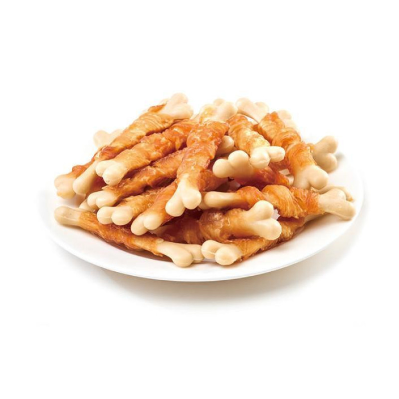 تشویقی سگ ونپی مدل Chicken Jerky & Calcium Bone Wrap با طعم مرغ وزن 100 گرم
