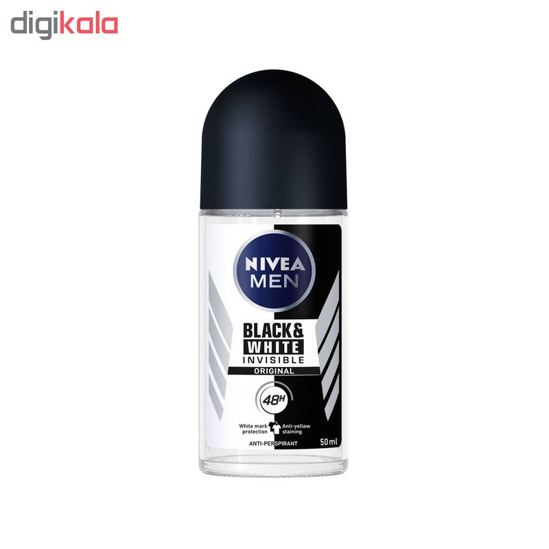 رول ضد تعریق مردانه نیوآ مدل Invisble Black and White حجم 50 میلی لیتر