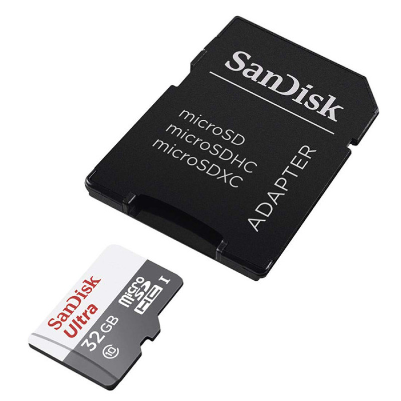 کارت حافظه microSDXC سن دیسک مدل Ultra کلاس 10 استاندارد UHS-I سرعت 100MBps ظرفیت 32 گیگابایت به همراه آداپتور SD