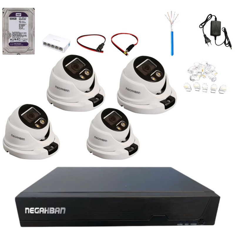 پکیج دوربین مداربسته نگاهبان 4 دام مدل DN-957-JQ