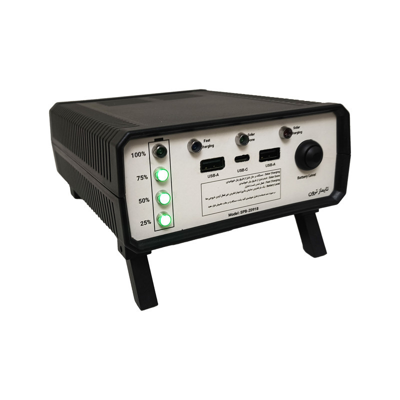 پاوربانک خورشیدی 18 وات تایماز ترون مدل SPB-Z0918 ظرفیت 20000 میلی امپر ساعت