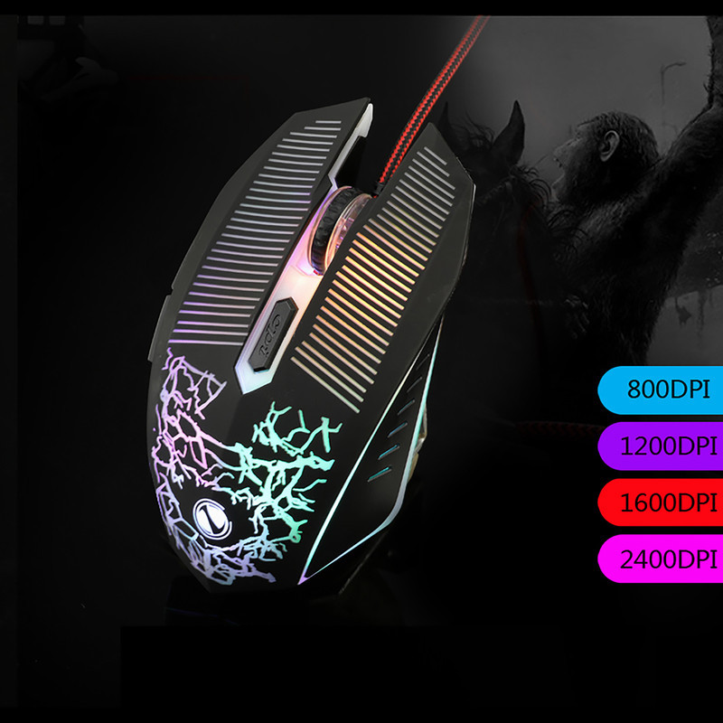 موس مخصوص بازی لایماید مدل RGB-V6 کد GAMING-2024