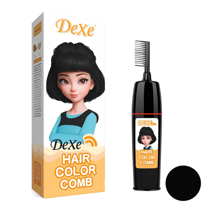 فوم رنگ مو موقت دکسی مدل Comb حجم 200 میلی لیتر رنگ مشکی
