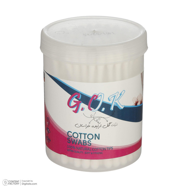 گوش پاک کن گل ارکیده خراسان مدل cotton swabs بسته 100 عددی