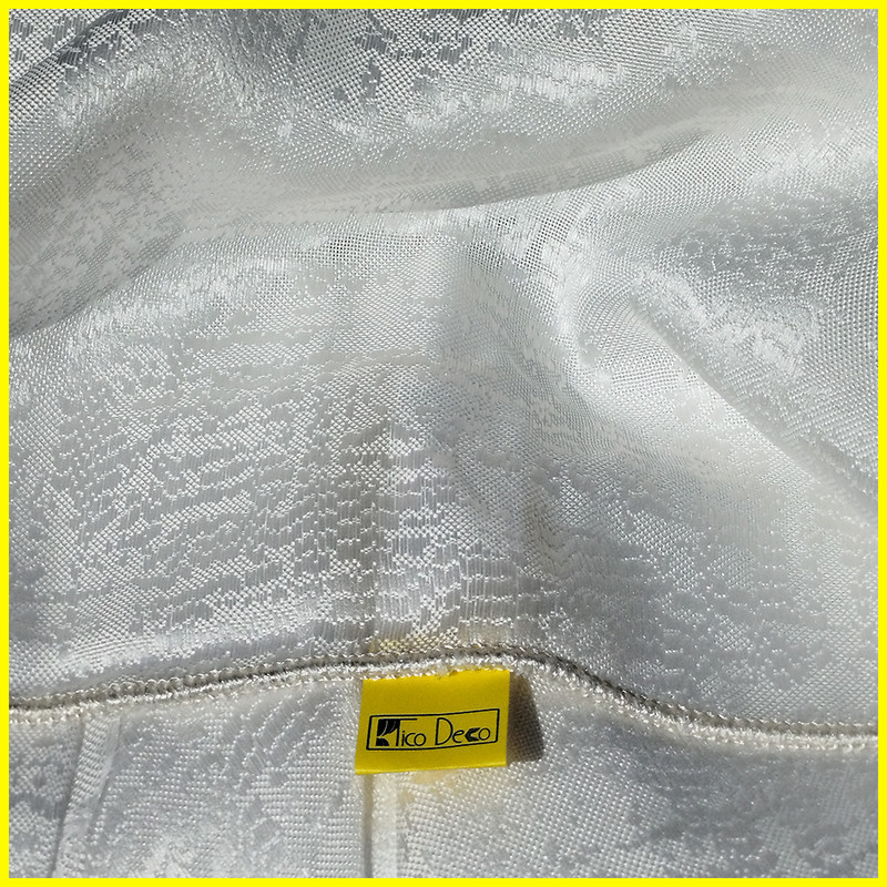 پرده پانچ تیکو دکو مدل حریرکتان ژاکارت طرح محو مدل بدون نیاز به آستر سایز 280 × 140 سانتی‌متر مجموعه‌ 2 عددی