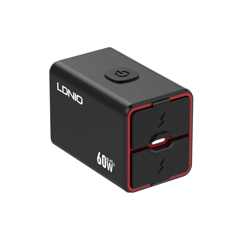 شارژر فندکی 60 وات الدینیو LDNIO مدل C108 مناسب برای موتور سیکلت