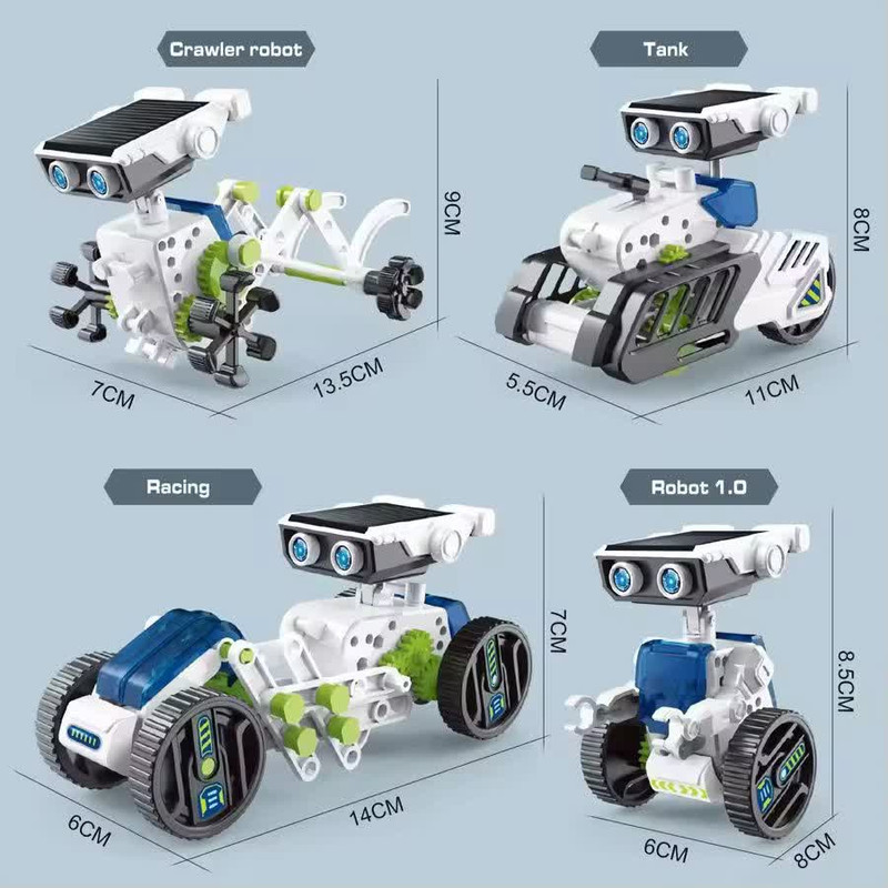 کیت ربات ساختنی ناب سل مدل سولار خورشیدی 12 کاره SOLAR ROBOT KIT 12IN1 با قابلیت حرکت و چرخش
