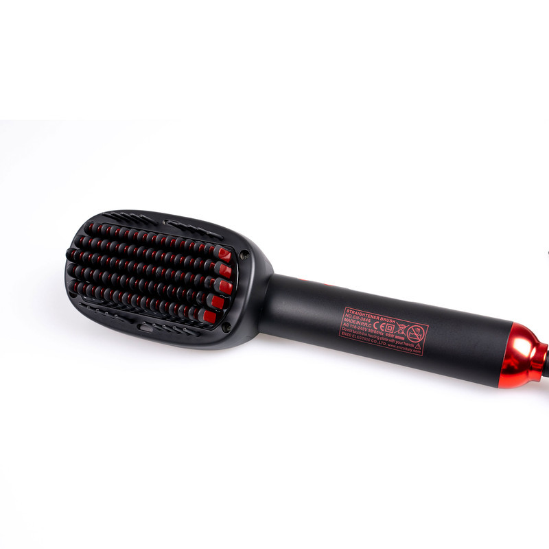 اتو و حالت‌دهنده‌ی مو حرفه ای انزو پروفیشینال مدل EN-3846 2in1 به همراه برس حرارتی