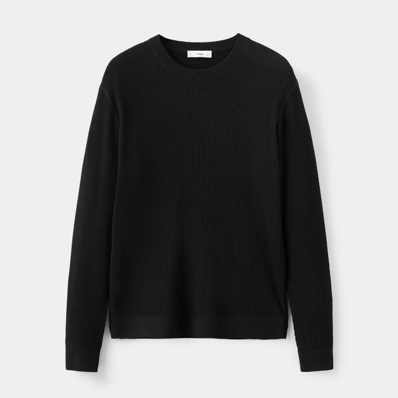 پلیور یقه گرد مردانه مانگو مدل REGULAR FIT COTTON