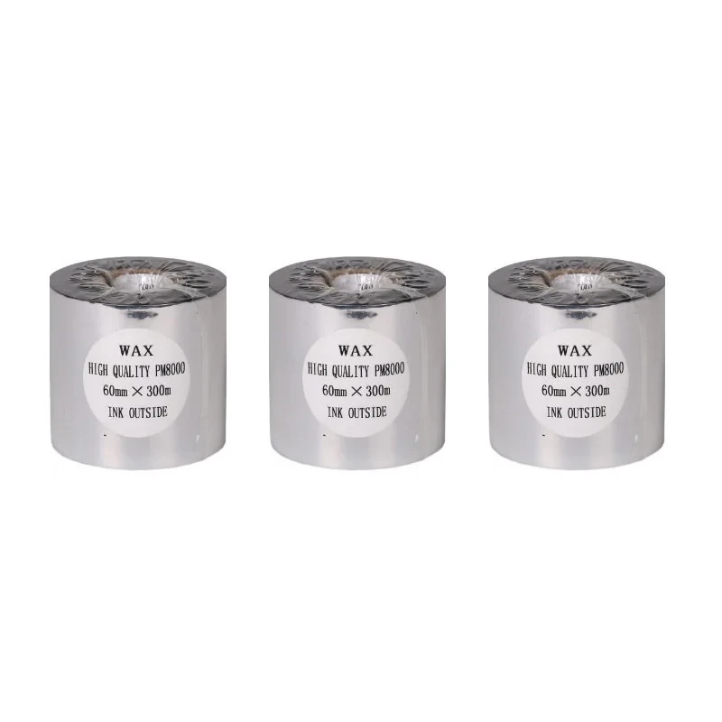 ریبون پرینتر لیبل زن مدل Wax 60mm x 300m بسته 3 عددی
