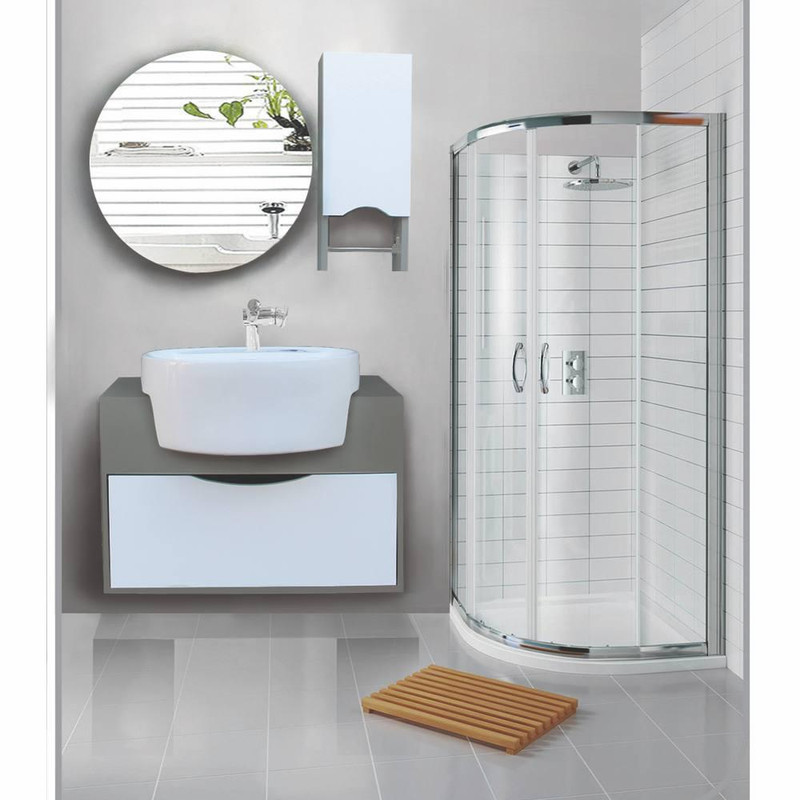 ست کابینت و روشویی آزالیا مدل میلانا60B به همراه آینه و باکس