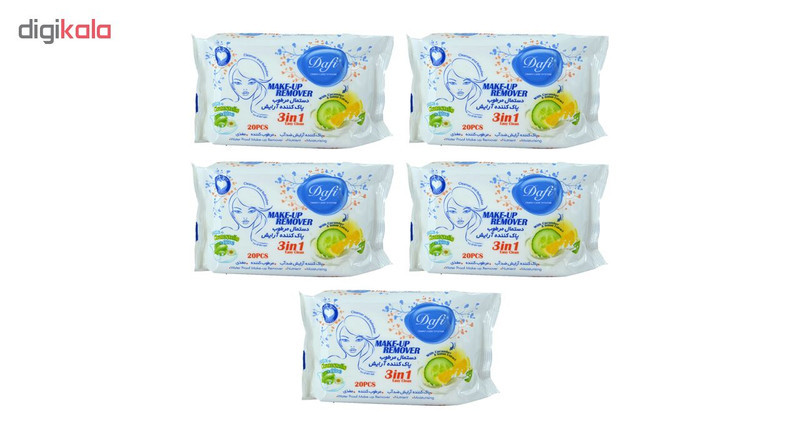 دستمال مرطوب دافی مدل Lc2 مجموعه 5 عددی