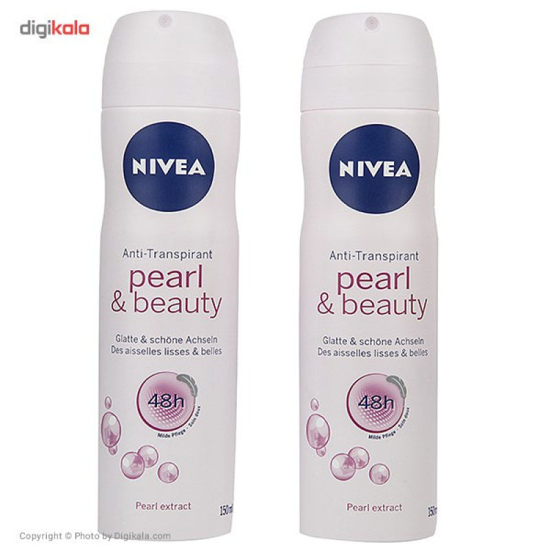 اسپری بدن زنانه نیوآ مدل Pearl Beauty حجم 150 میلی لیتر بسته 2 عددی