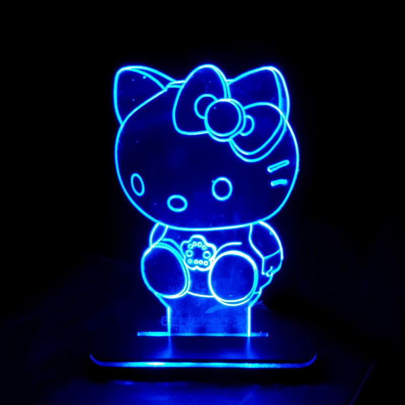 چراغ خواب مدل بالبینگ سه بعدی طرح کیتی kitty کد 2039