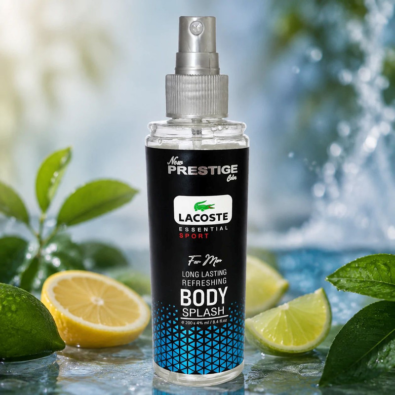 بادی اسپلش مردانه نیو پرستیژ کالر مدل LACOSTE حجم 200 میلی‌لیتر