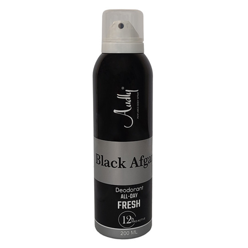 اسپری دئودورانت مردانه آدلی مدل Black Afghan  حجم 200 میلی‌لیتر