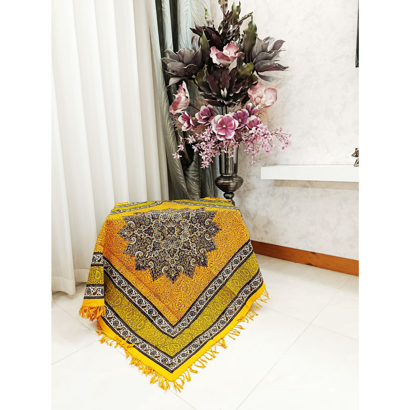 رومیزی قلمکار مدل ترنج سلطانی