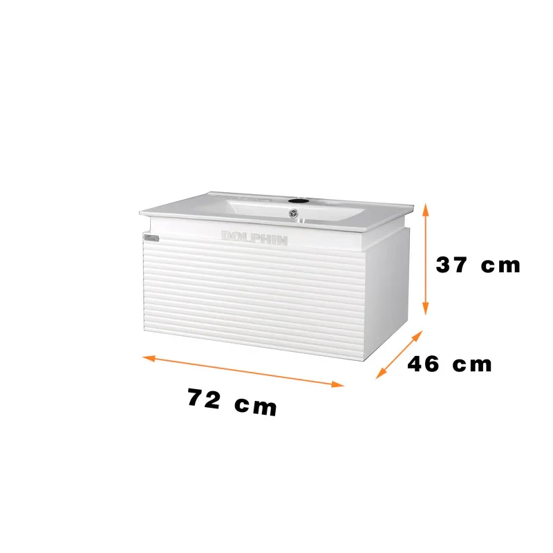 ست کابینت و روشویی دلفین مدل W-7246-bmb به همراه آینه