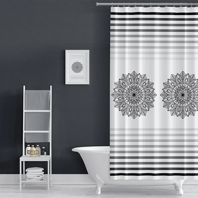 پرده حمام دلفین مدل 2112 سایز 180x200 سانتی متر