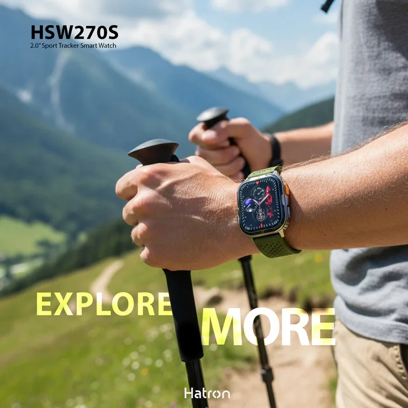 ساعت هوشمند 2 اینچی هترون مدل HSW270S با بند سیلیکونی