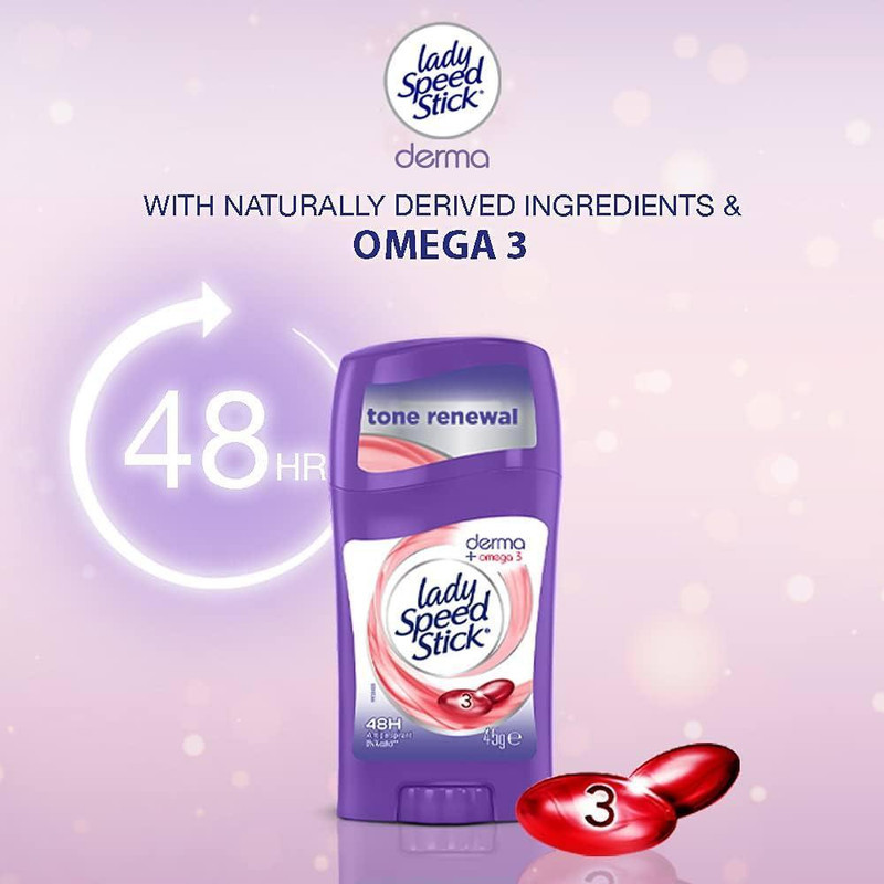 استیک ضد تعریق زنانه لیدی اسپید مدل Derma + Omega 3 وزن 45 گرم