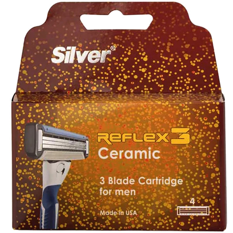 خود تراش سیلور مدل SL001 با 3 عدد تیغ یدک، به همراه تیغ یدک Reflex بسته ۴ عددی و تیغ یدک Ceramic بسته ۴ عددی