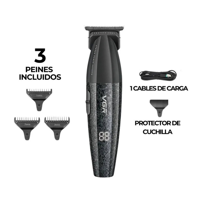 ماشین اصلاح موی سر و صورت شارژی وی جی ار مدل V-640 S4 4in1 به همراه سشوار مجموعه 4 عددی