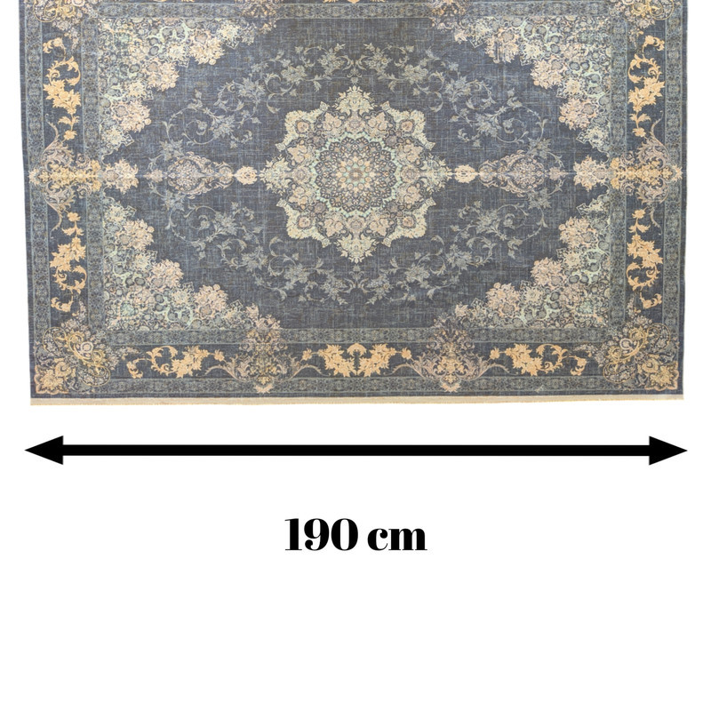 رومیزی مدل مخمل طرح سنتی سایز 190x135 سانتی‌متر