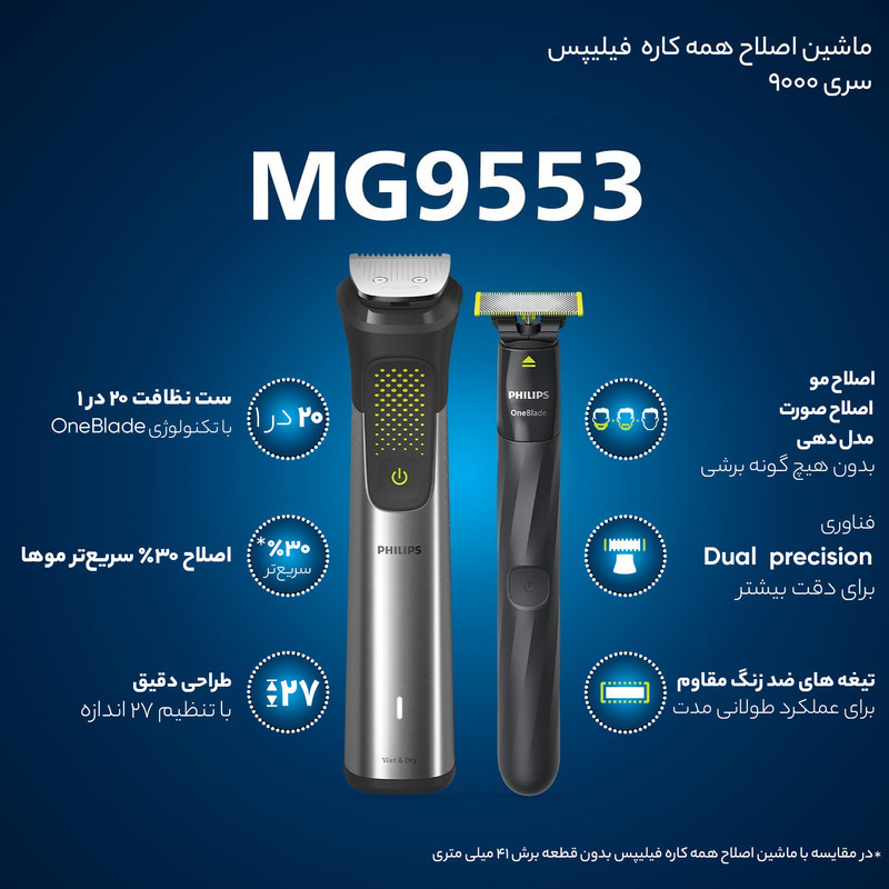 ماشین اصلاح موی سر و صورت فیلیپس مدل MG955315