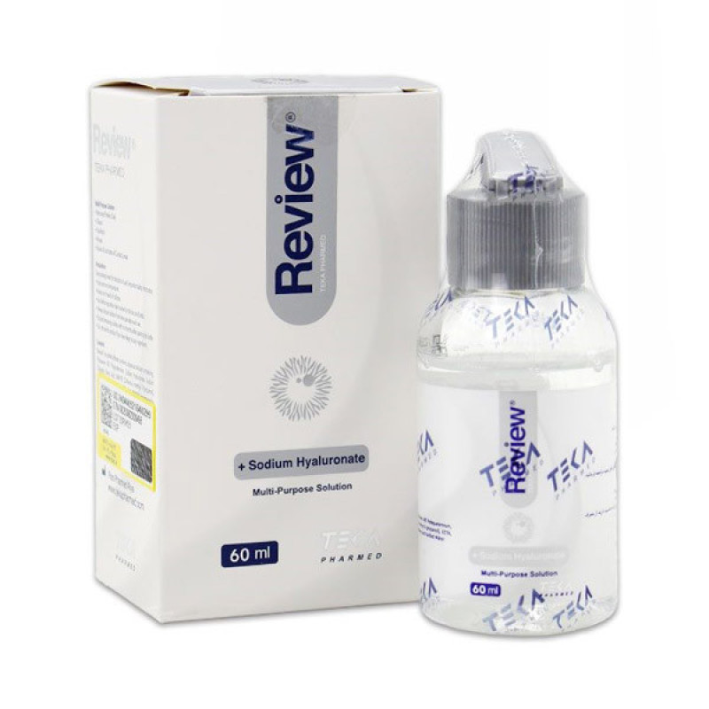 محلول شستشوی لنز ریویو مدل hyaluronic حجم 60 میلی لیتر