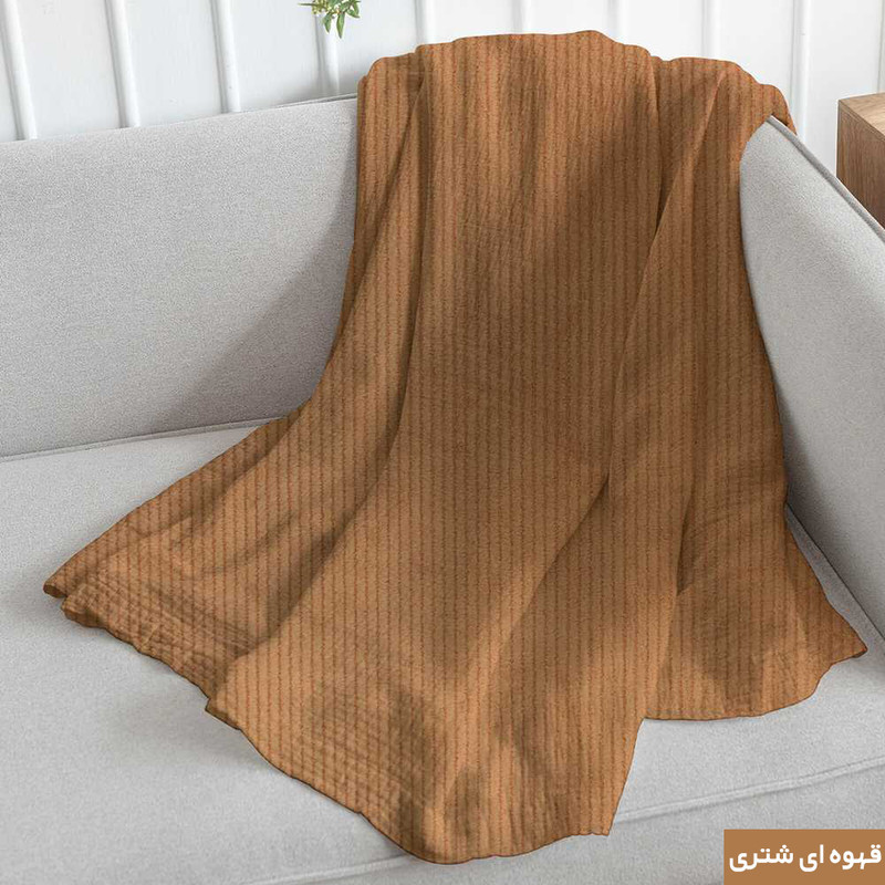 شال مبل شاران هوم مدل مخملی طرح راه راه سایز 250×170 سانتی متر