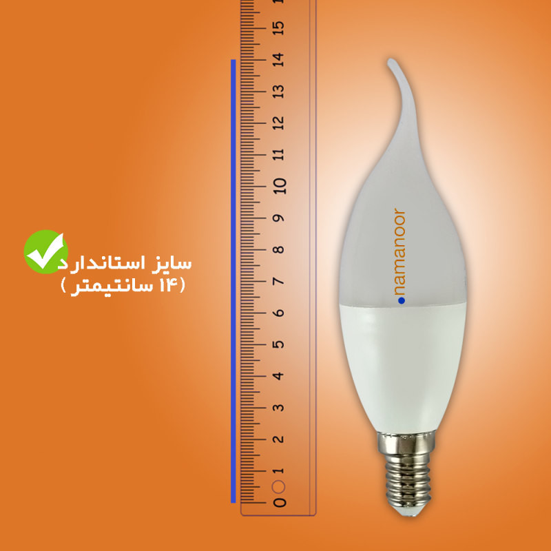 لامپ 5 وات نمانور مدل اشکی پایه E14 بسته 6 عددی