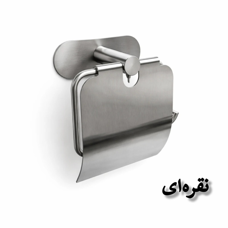 پایه رول دستمال کاغذی آریا نوین مدل چسبی کد ctcv085