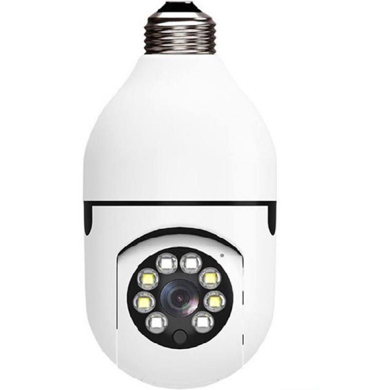 دوربین بیسیم مداربسته تحت شبکه مدل v380 با کیفیت Full HD 1080، لنز 2 مگاپیکسل، چرخش 360 درجه افقی و 90 درجه عمودی، دید در شب تا 20 متر، اتصال Wi-Fi، نصب روی دیوار و سقف، مناسب فضای باز و بسته