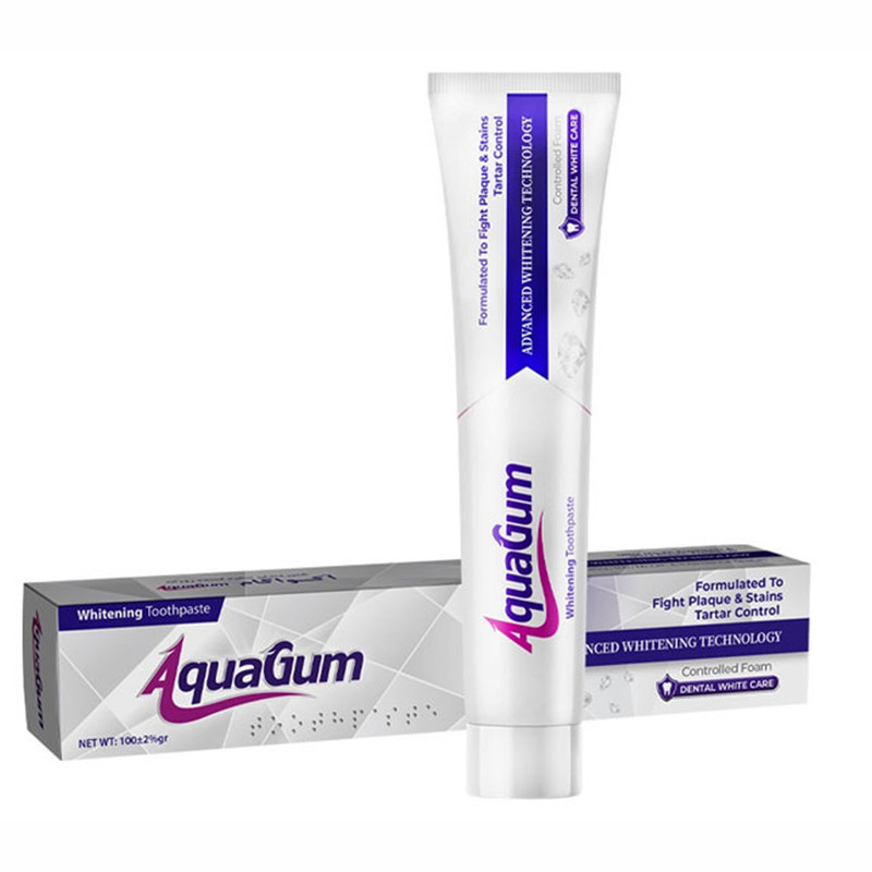 خمیر دندان آکواگام مدل Whitening وزن 100 گرم