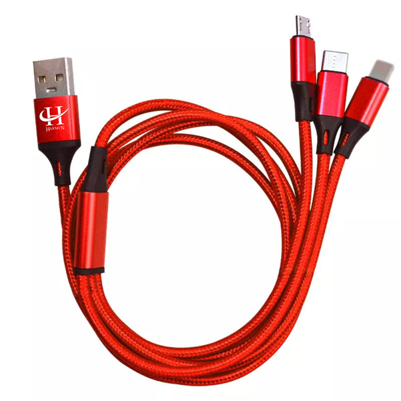 کابل تبدیل USB به microUSBلایتنینگUSB-C هارمن مدل ONLY CHARGE طول 1 متر