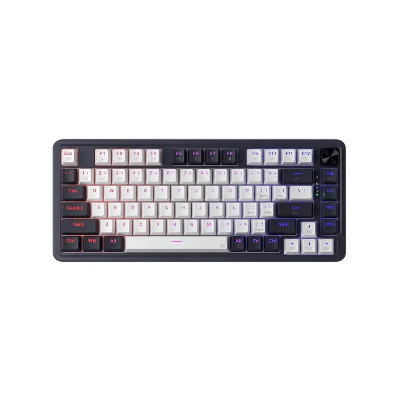 کیبورد گیمینگ ردراگون مدل K673 PRO WB، سوییچ مکانیکال قرمز، Tenkeyless، نورپردازی RGB