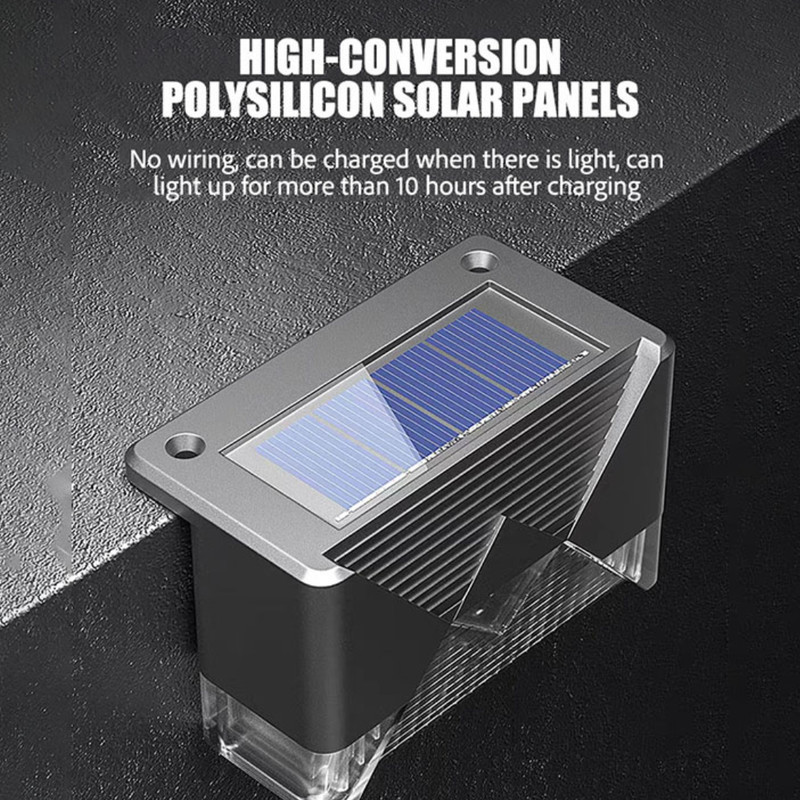 چراغ پارکی خورشیدی  طرح لب پله ای مدل SOLAR DECK LIGHTS مجموعه 12 عددی