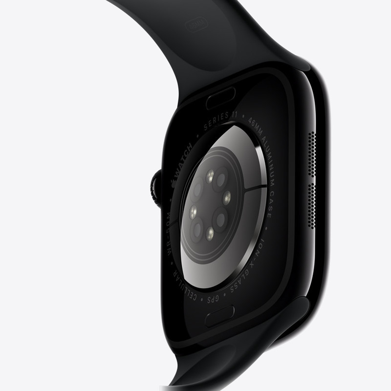 ساعت هوشمند 46 میلی متری اپل مدل Series 11 Aluminum Case با بند سیلیکونی