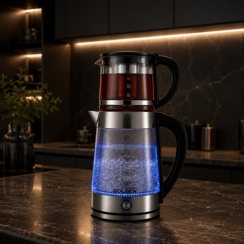 چای ساز روی هم گلدن کیچن مدل GK710