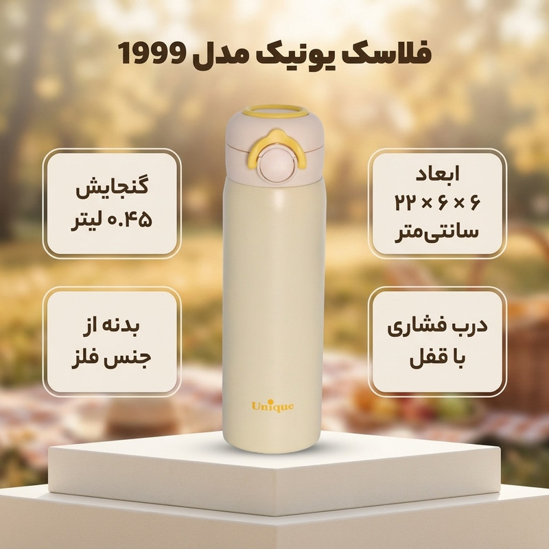 فلاسک یونیک مدل 1999 گنجایش 0.45 لیتر