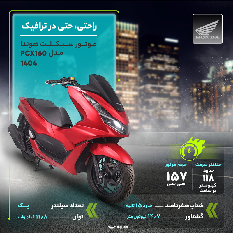 موتور سیکلت هوندا PCX160 سال 1404