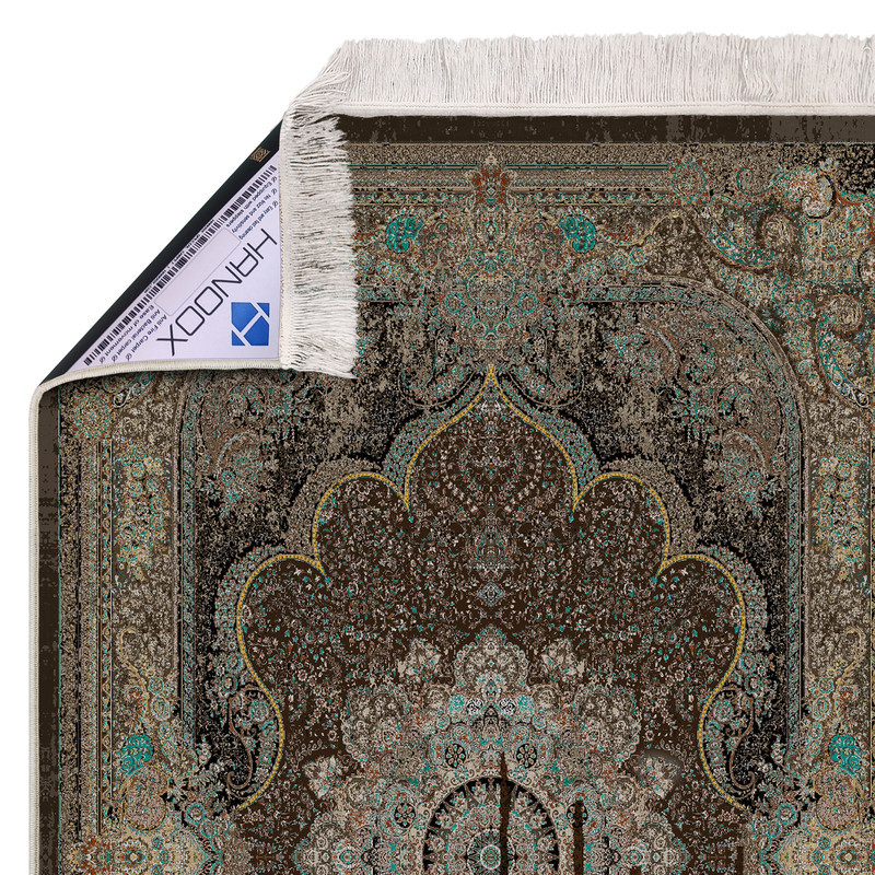 فرش ماشینی هانوکس مدل مدرن طرح لیکویید کد HAM.132.01