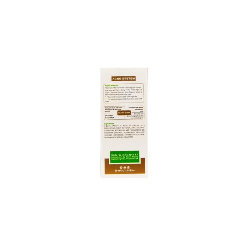 ژل ضد جوش صورت اچ ال مدل 
SALICYLIC ACID مناسب برای پوست چرب و مختلط حجم 30 میلی لیتر