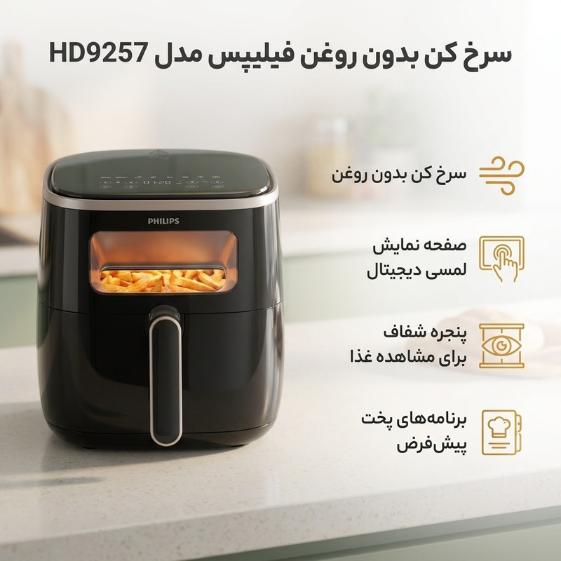 سرخ کن بدون روغن فیلیپس مدل HD9257